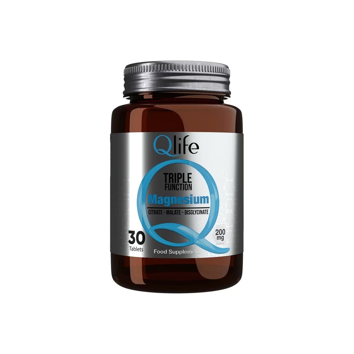 Qlife Magnezyum Trible Function Takviye Edici Gıda 30 Tablet 200mg - Gratis