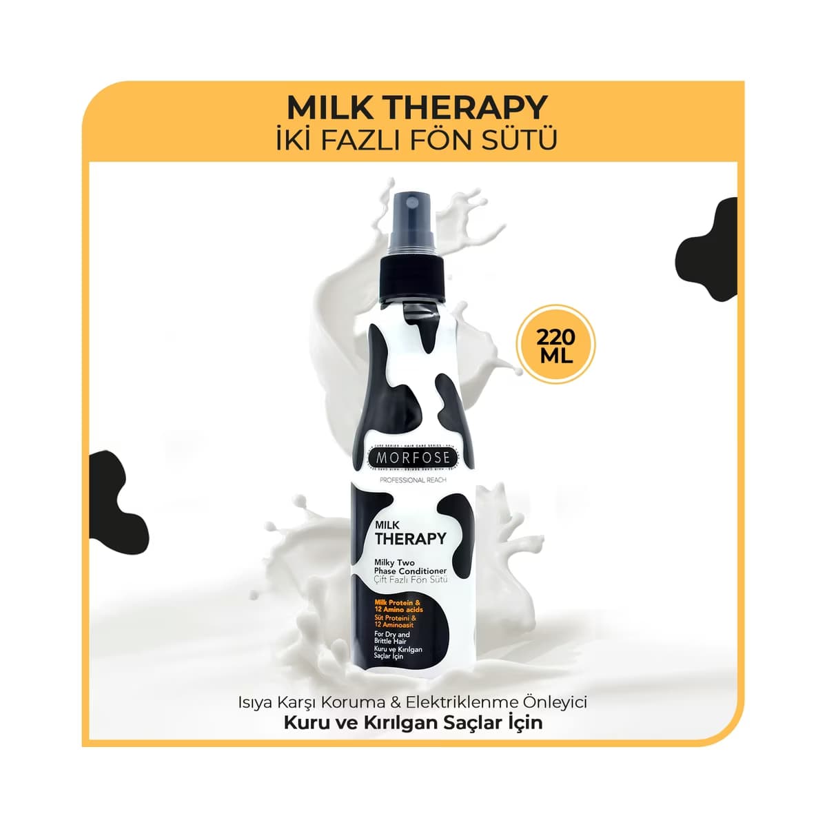 Morfose Milk Therapy Çift Fazlı Fön Sütü 220 ml - Gratis