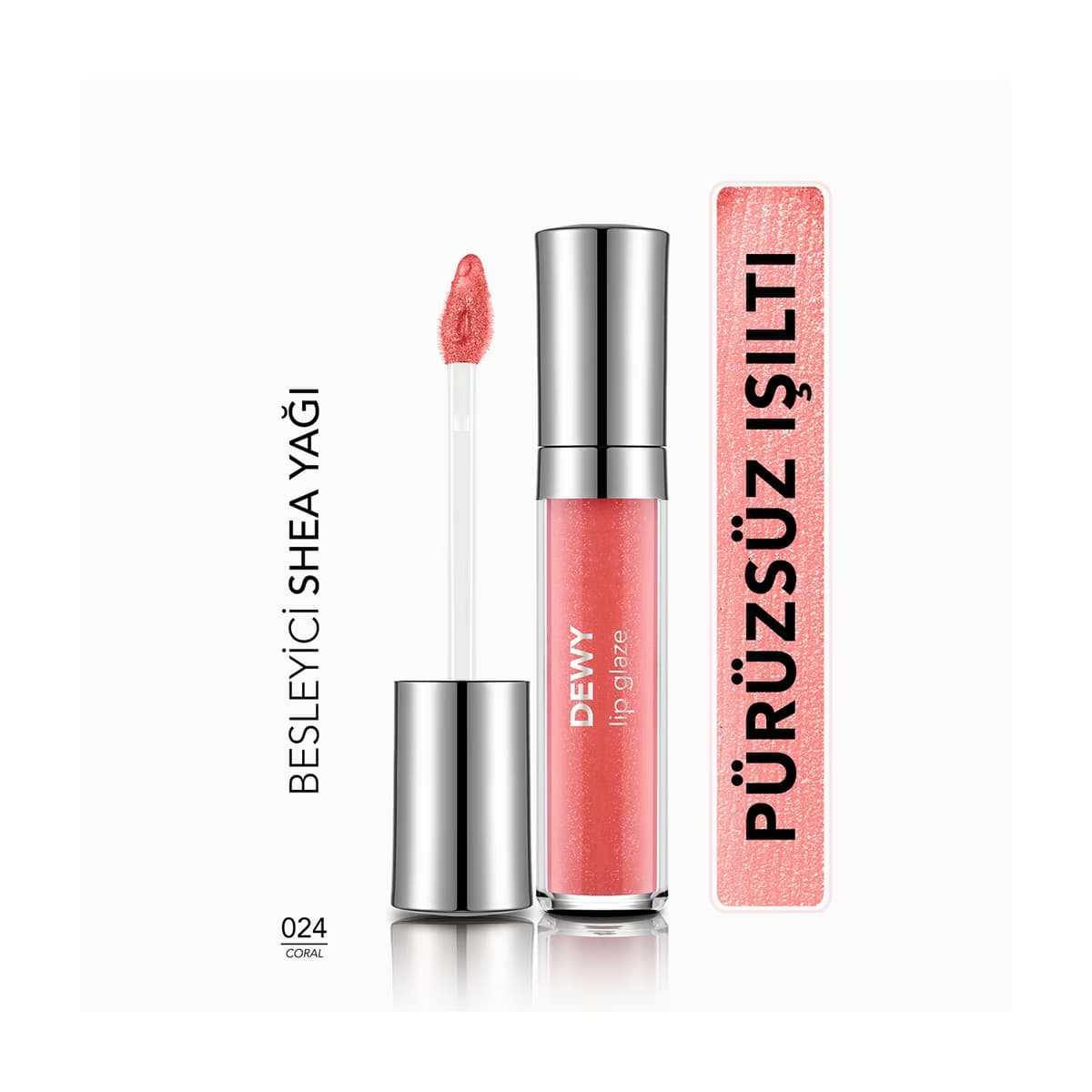 Flormar Dewy Lip Glaze Dudak Parlatıcısı 024 Coral - Gratis