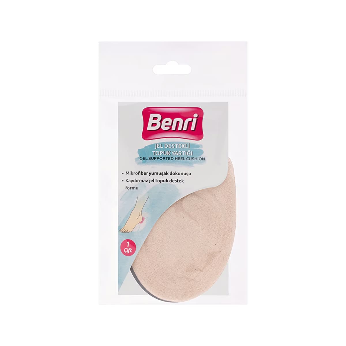 Benri Jel Destekli Topuk Yastığı 1 Çift - Gratis