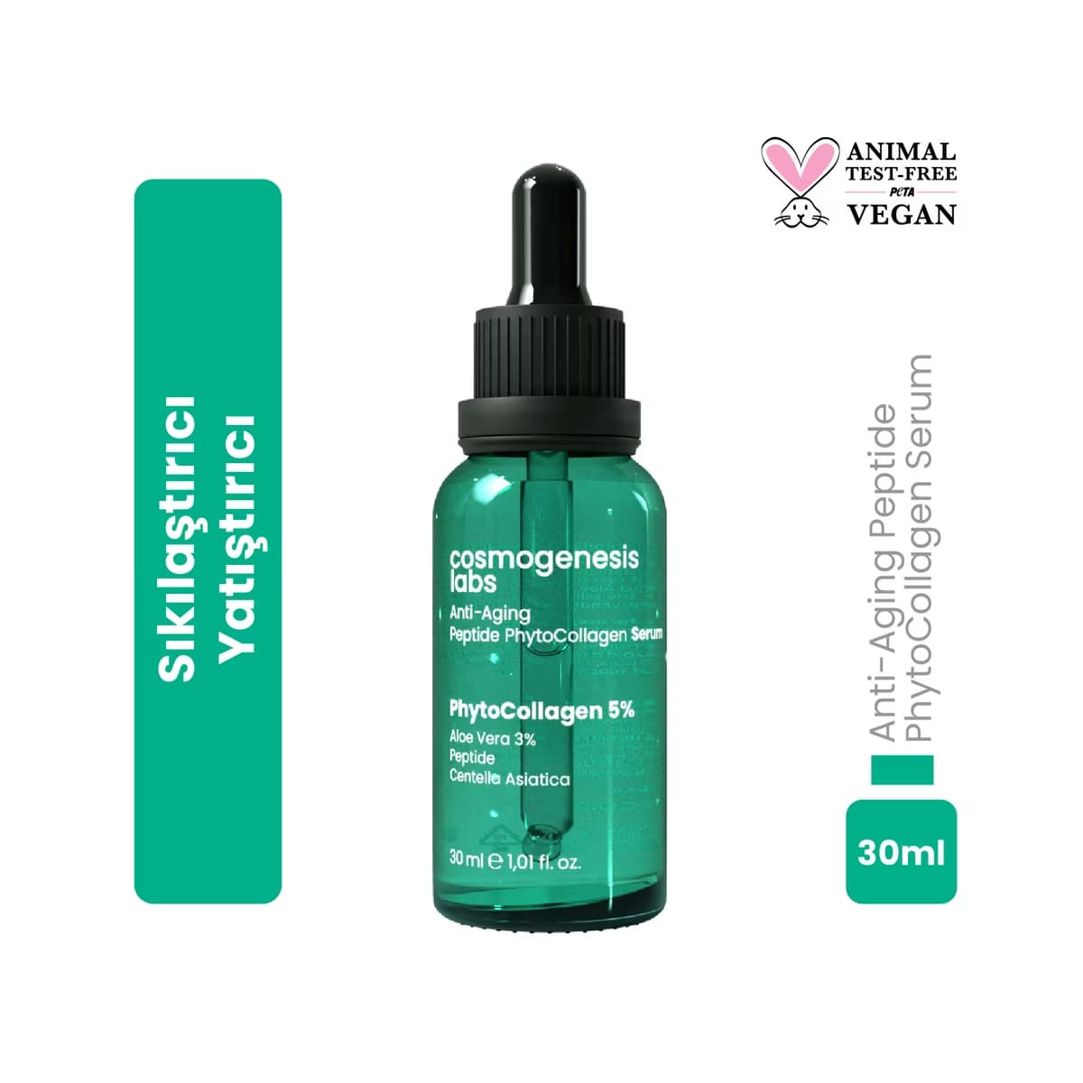 Cosmogenesis Labs Bitkisel Kolajen Yüz Serumu 30 ml - Gratis
