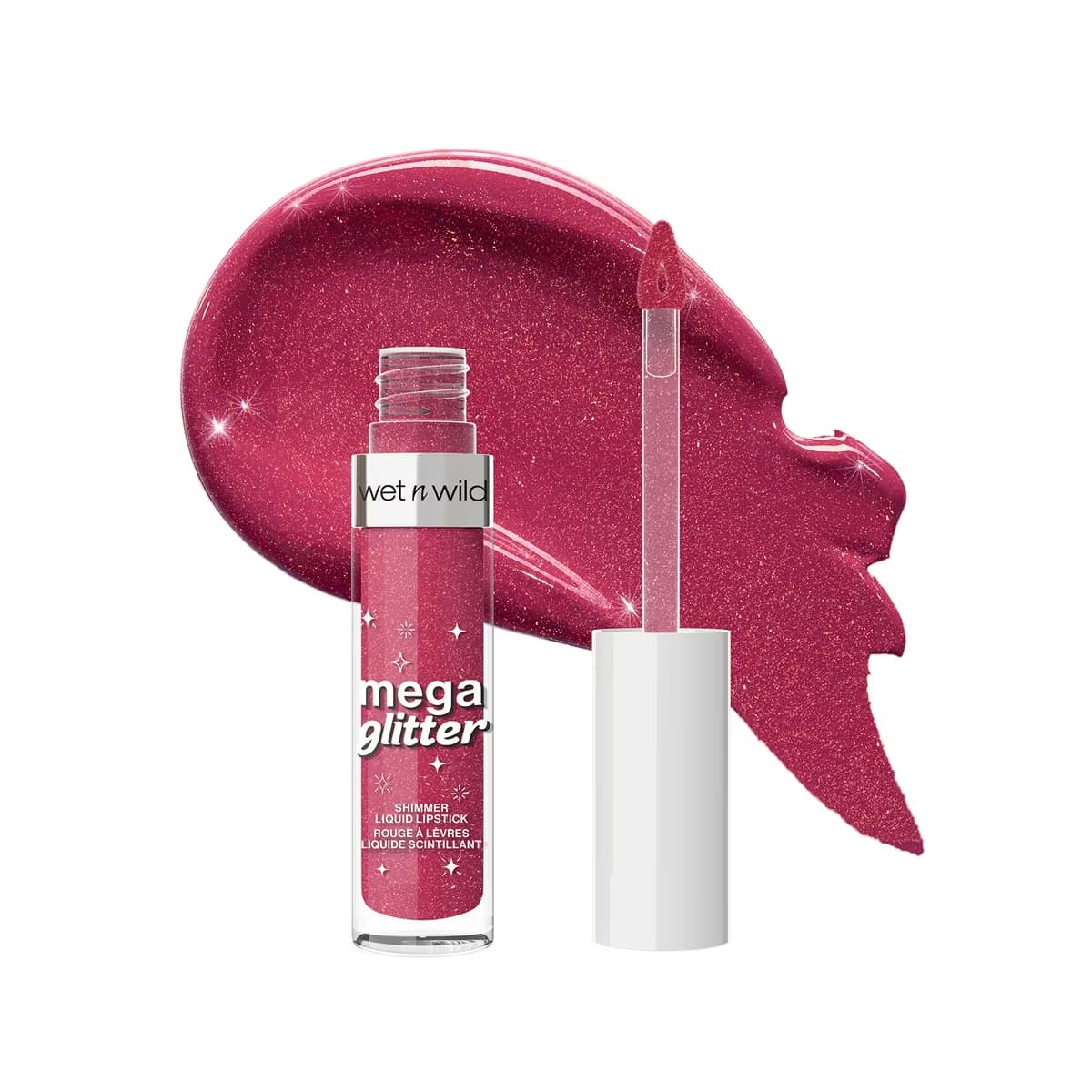 wet n wild Mega Glitter Shimmer Likit Ruj Pink Future - Gratis