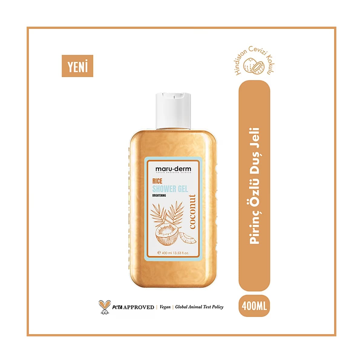 Maruderm Aydınlatıcı ve Yumuşatıcı Duş Jeli Pirinç Özlü 400 ml - Gratis