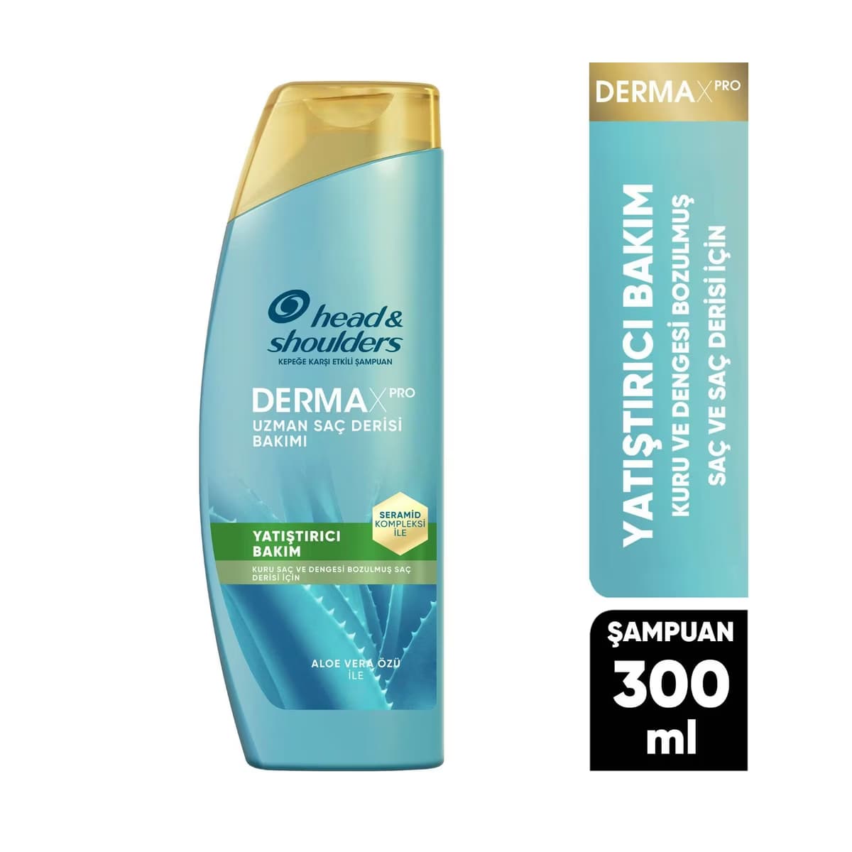Head & Shoulders DermaXPro Yatıştırıcı Kepek Karşıtı Şampuan Aloe Vera Özü ve Seramid İle 300 ml - Gratis