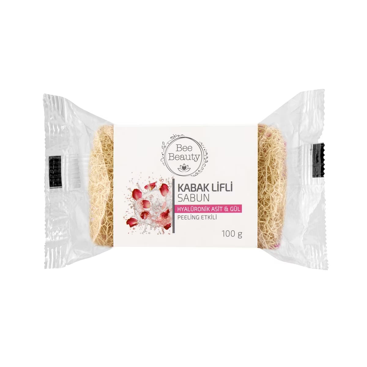 Bee Beauty Kabak Lifli Sabun Hyalüronik Asit & Gül 100 gr - Gratis