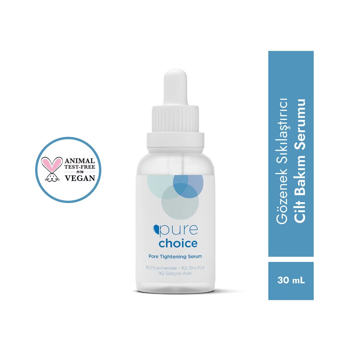 Pure Choice Gözenek Sıkılaştırıcı Yüz ve Cilt Bakım Serumu 30 ml - Gratis