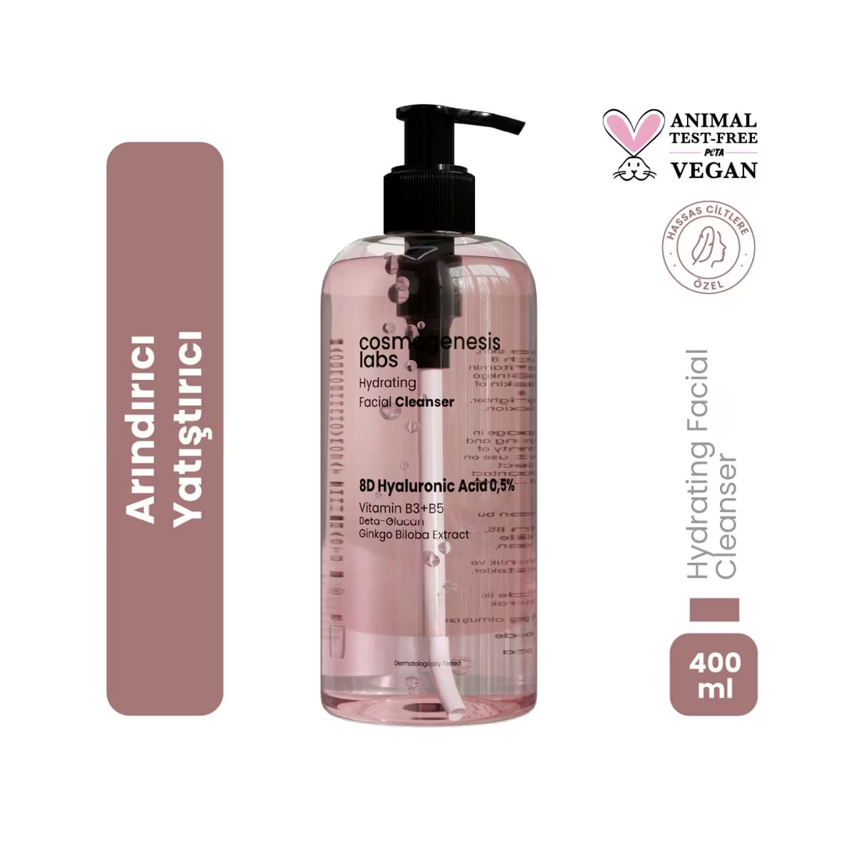 Cosmogenesis Labs Kuru ve Hassas Ciltler İçin Yüz Temizleme Jeli 400 ml - Gratis