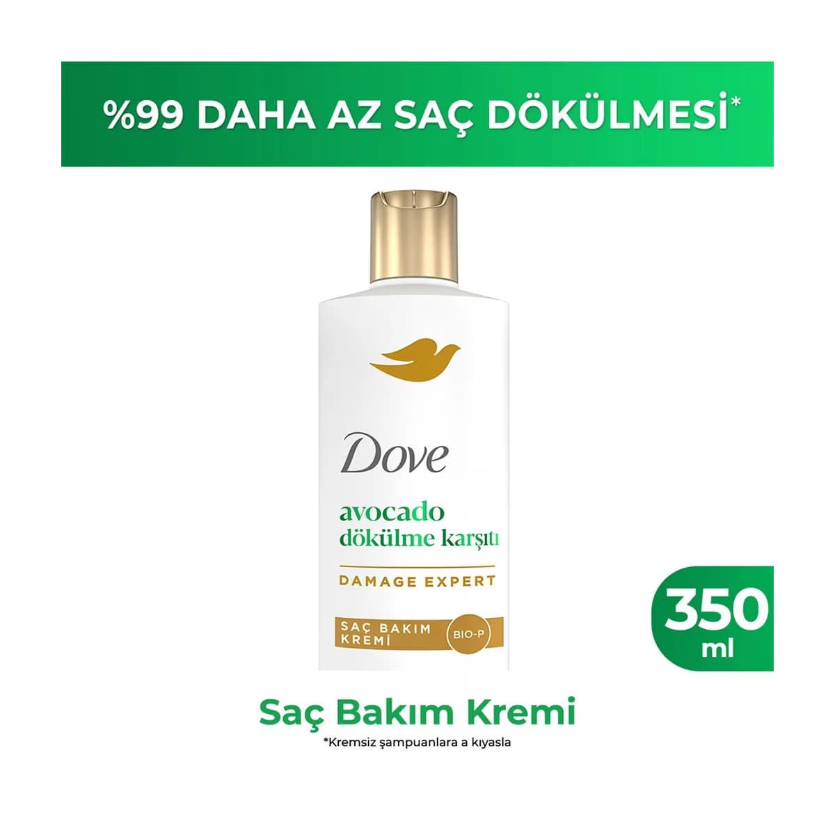 Dove Avocado Dökülme Karşıtı Saç Bakım Kremi 350 ml - Gratis