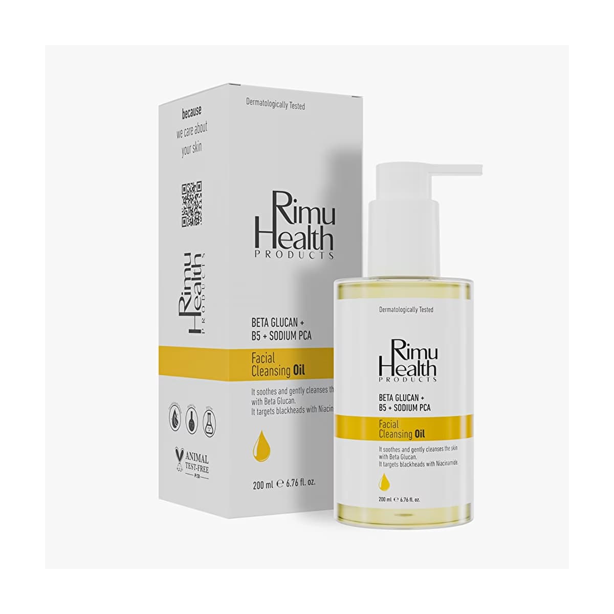 Rimu Health Tüm Cilt Tipleri İçin Siyah Nokta ve Sivilce Karşıtı Arındırıcı Yüz Temizleme Yağı 200 m - Gratis