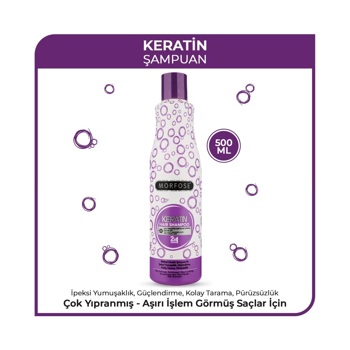 Morfose Keratin Saç Şampuanı 500 ml - Gratis
