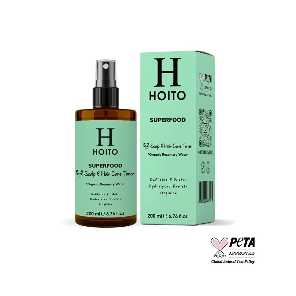 Hoito Superfood Saç Dökülmesi Karşıtı Organik Biberiye Suyu Saç ve Saç Derisi Bakım Toniği 200 ml - Gratis