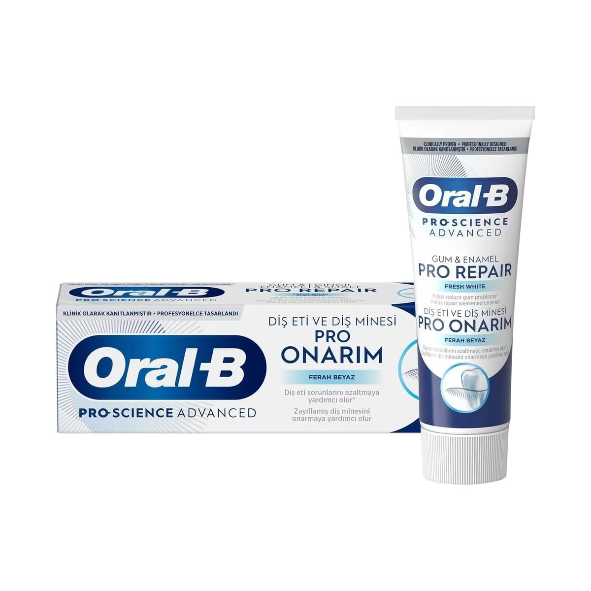 Oral-B Professional Diş Eti ve Diş Minesi Pro Onarım Hassas Beyazlık Diş Macunu 75 ml - Gratis