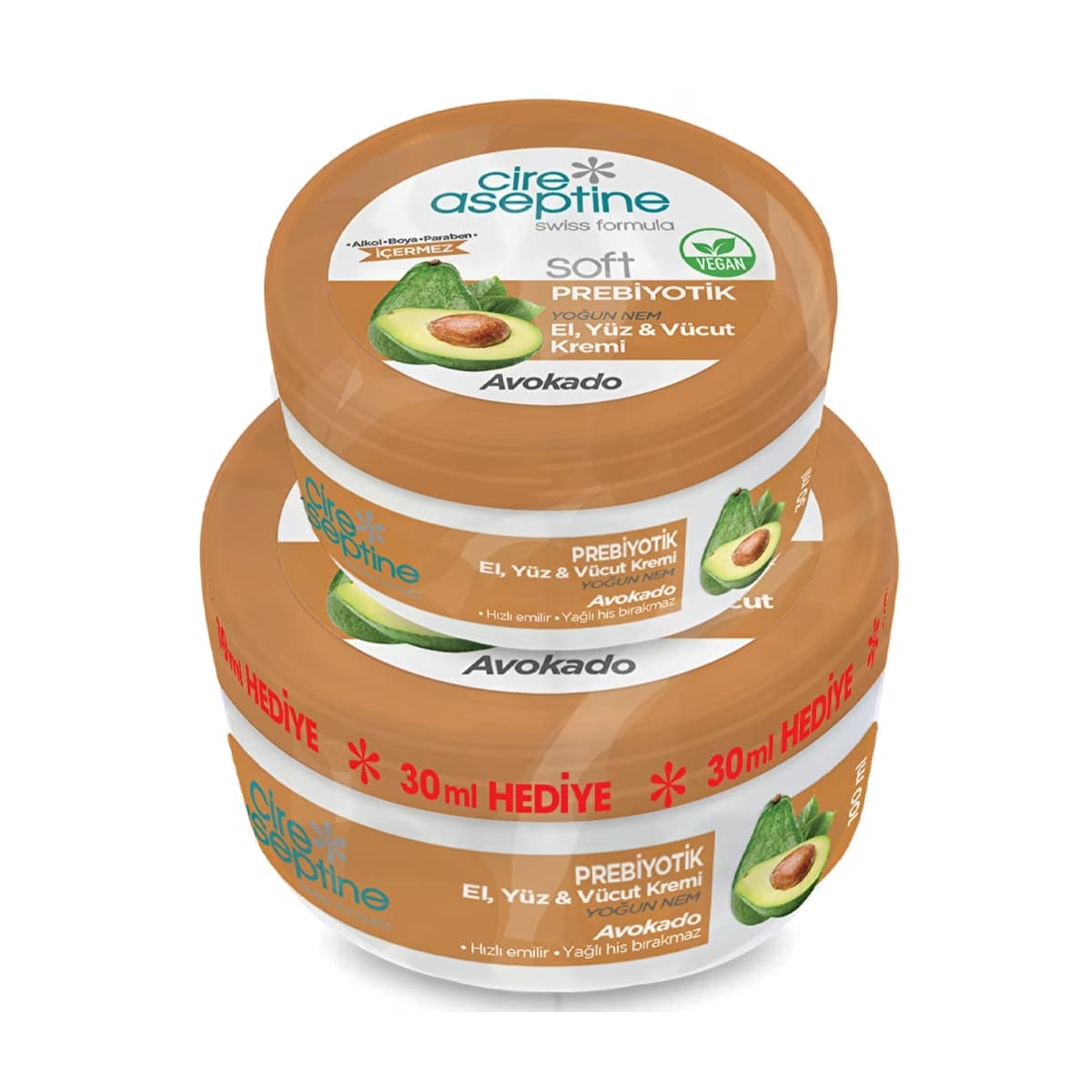 Cire Aseptine Soft Prebiyotik Avokado 100 ml + 30 ml - Gratis