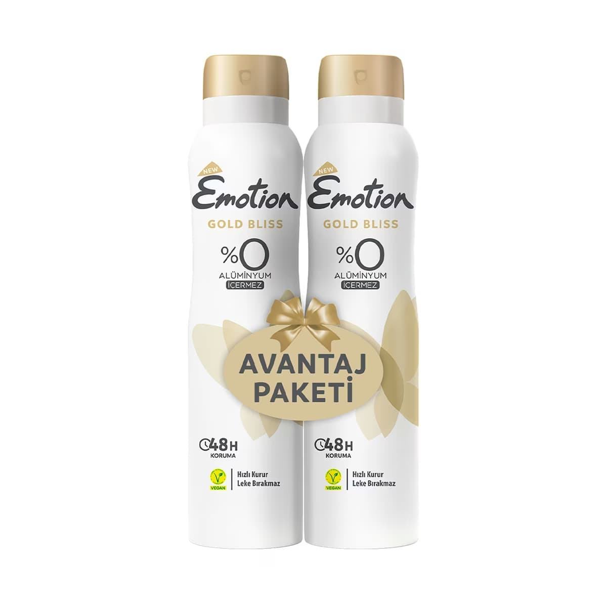 Emotion Gold Bliss Kadın Deodorant Sprey 2 x 150 ml - Gratis
