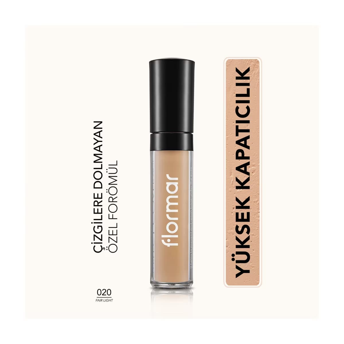 Flormar Perfect Coverage Hafif Yapılı Kapatıcı 020 Fair/Light: Sıcak Alt Ton - Gratis