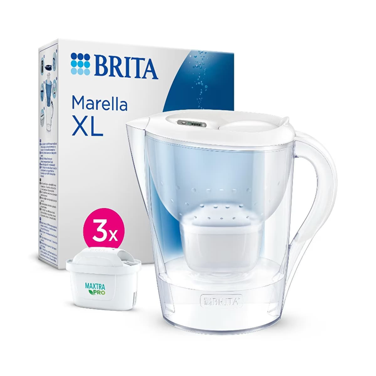 Brita Marella XL 3 Filtreli Su Arıtma Sürahisi - Beyaz 3,5 L - Gratis