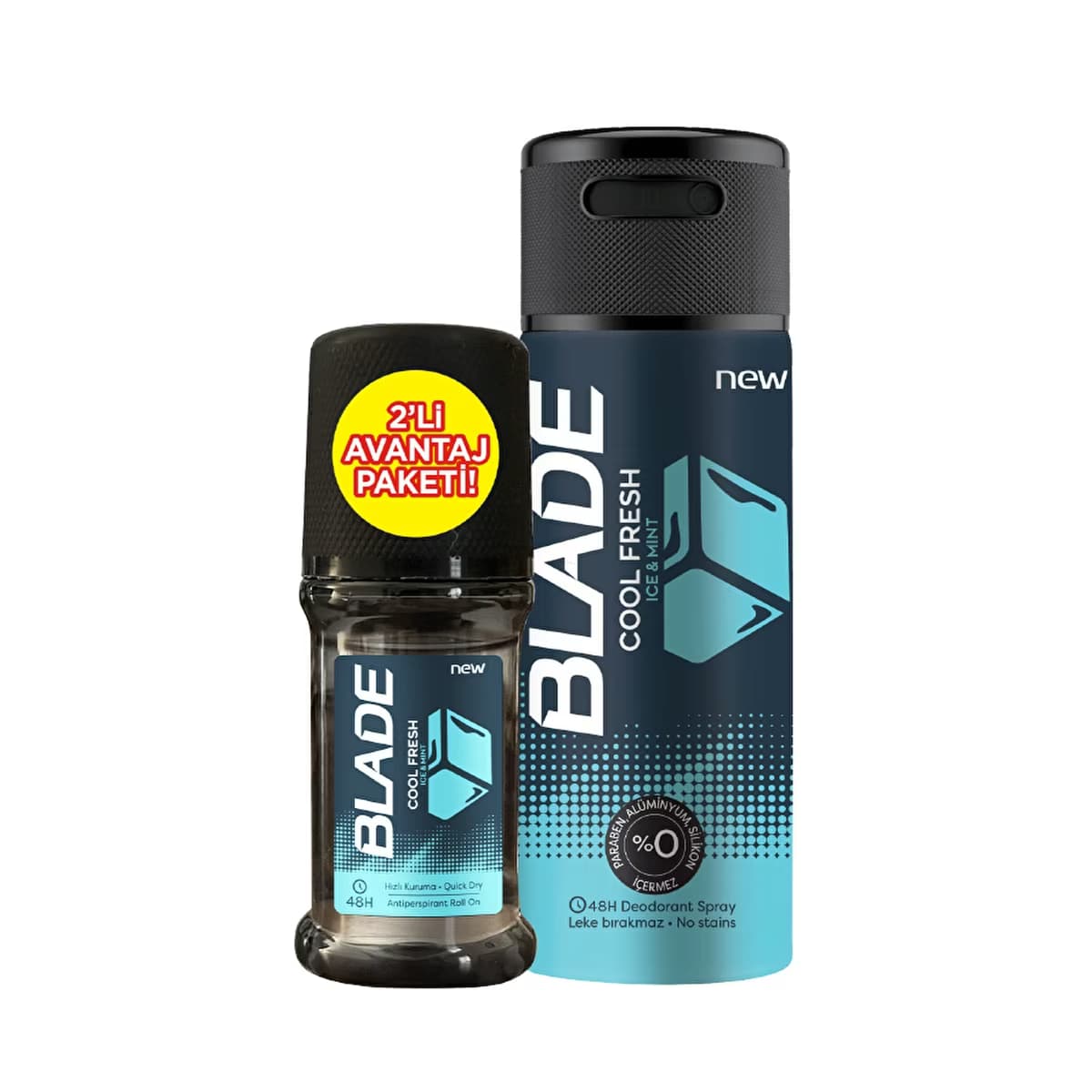 Blade Cool Fresh Erkek Deodorant Sprey 150 ml + Roll on 50 ml - Gratis
