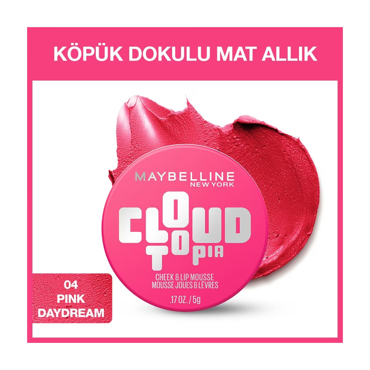 Maybelline New York Cloudtopia Köpük Dokulu Mat Allık 04 Pink Daydream - Gratis