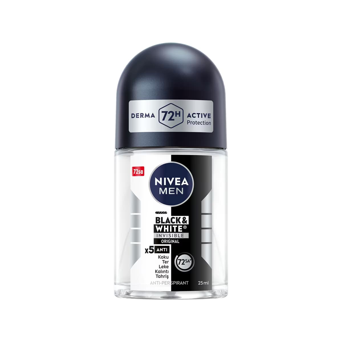 Nivea Men Erkek Mini Roll-on Deodorant Black & White Invisible Original 25 ml - Gratis