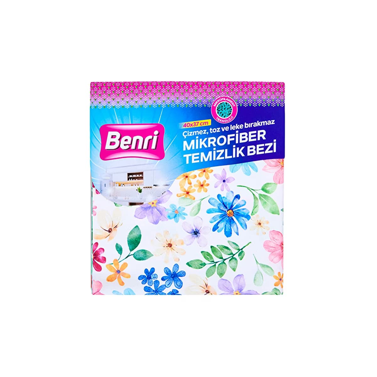 Benri Desenli Mikrofiber Bez 3'lü - Gratis