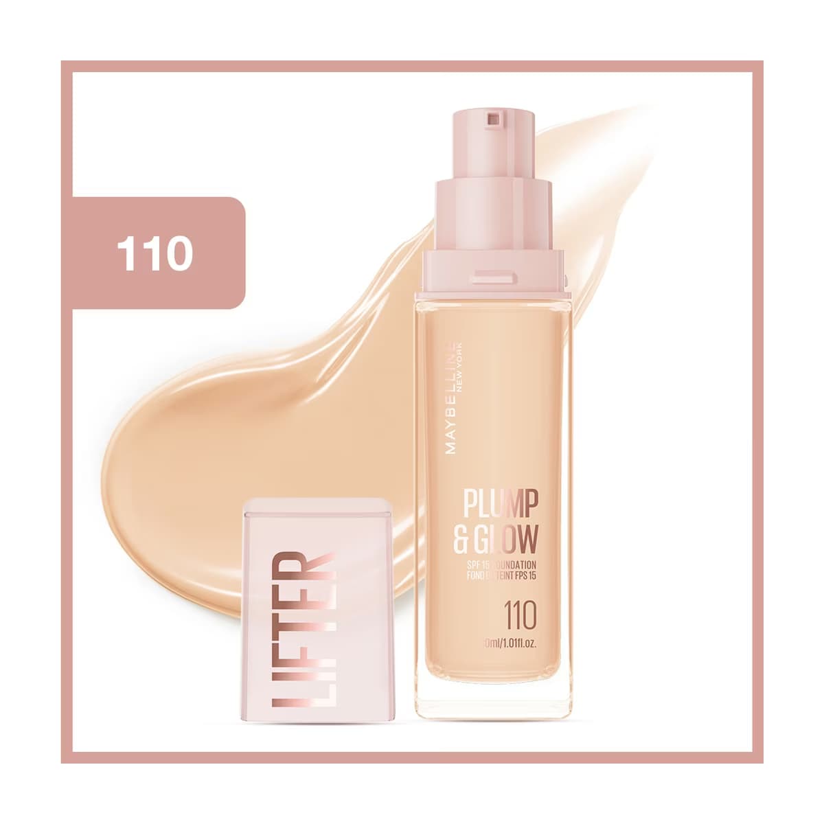 Maybelline New York Lifter Plump & Glow Aydınlatan Fondöten 110 - Gratis
