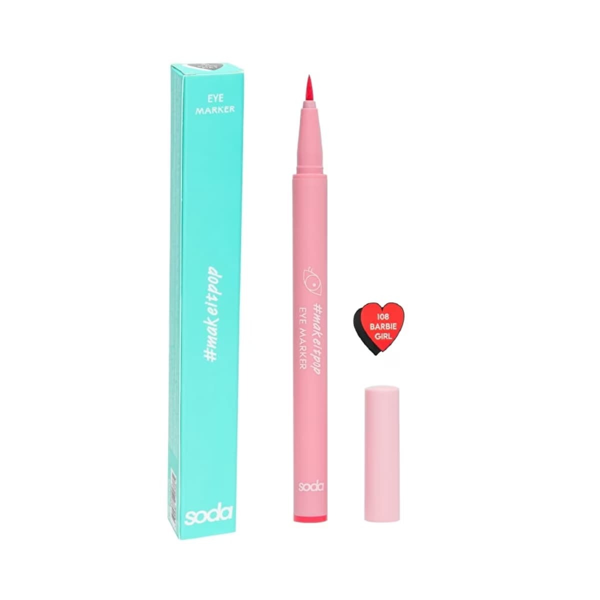Soda Eye Marker Eyeliner 108 Barbie Girl - Gratis