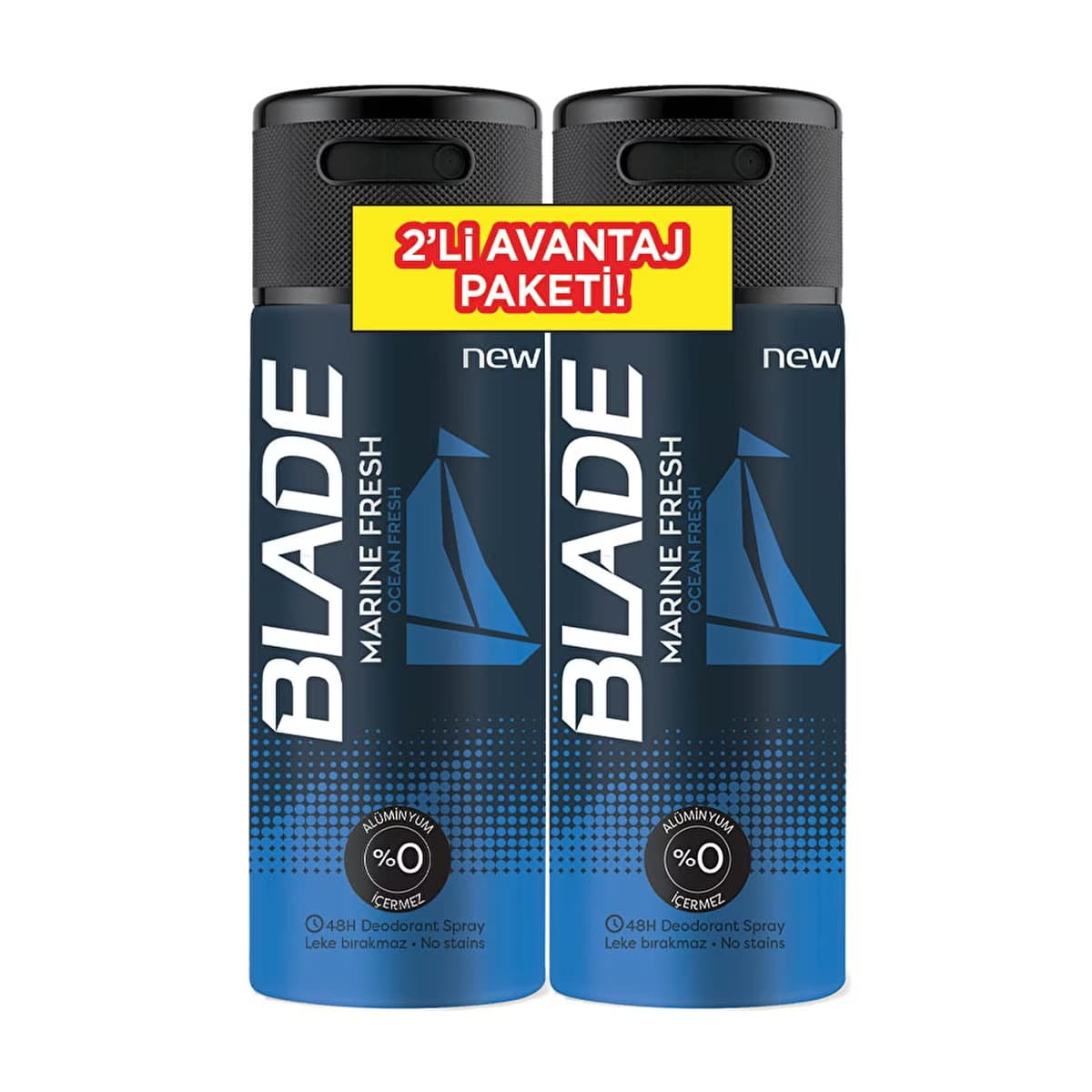 Blade Erkek Deodorant Sprey Marine Fresh 2 x 150 ml - Gratis