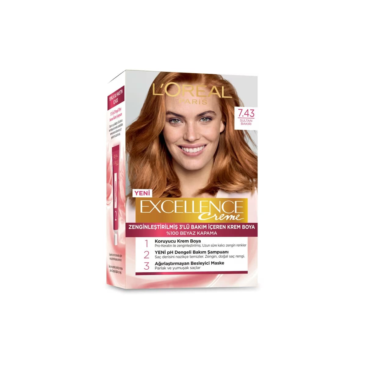 Loreal Paris Excellence Creme Saç Boyası - 7.43 Sultan Bakırı - Gratis