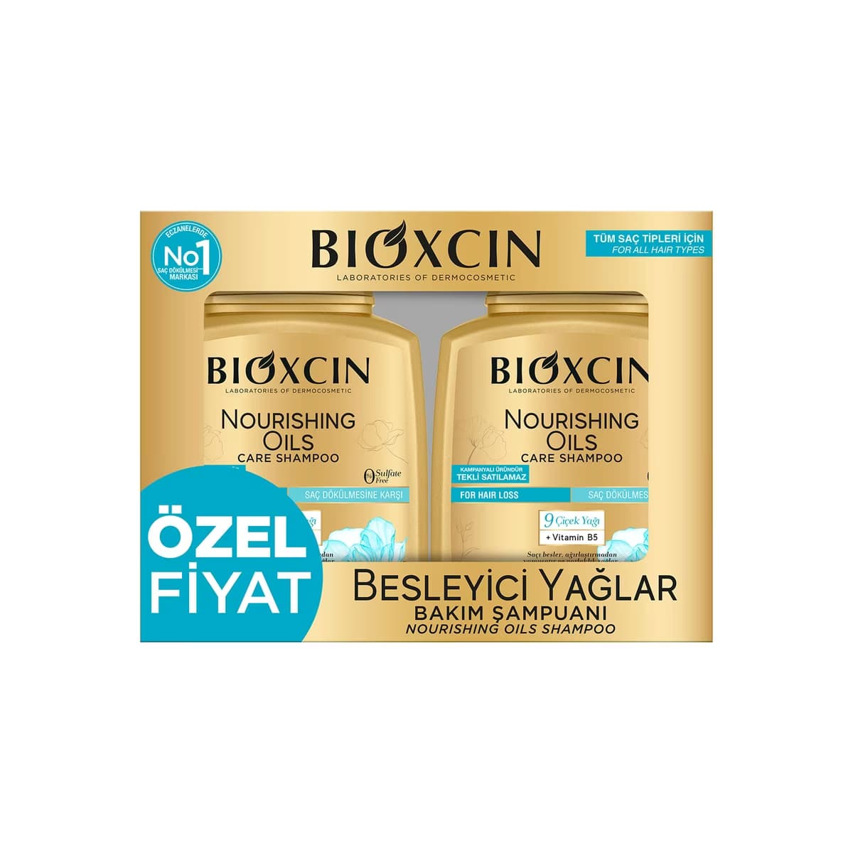 Bioxcin Besleyici Yağlar Bakım Şampuanı 300 ml x 2 - Gratis