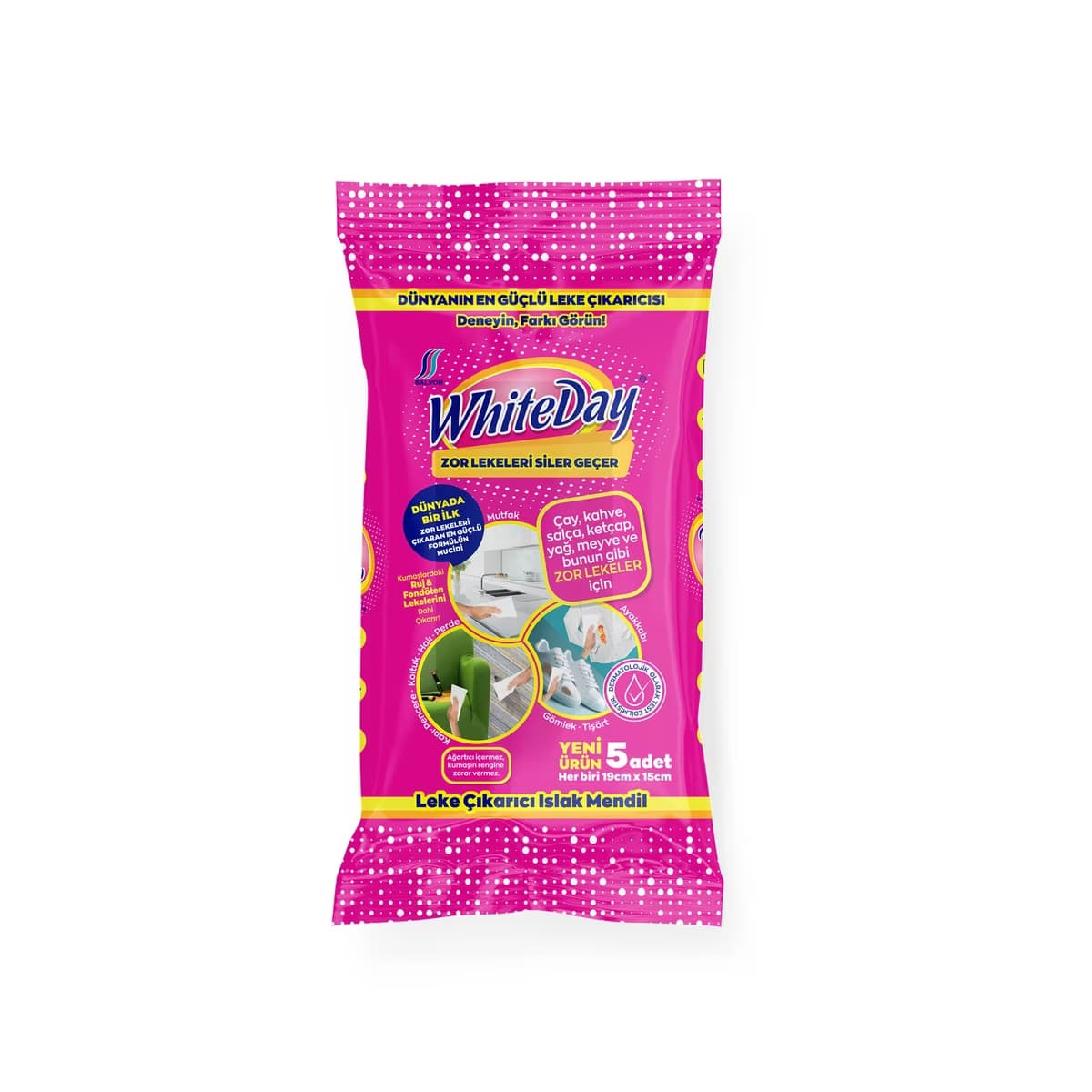 Whiteday Leke Çıkarıcı Islak Mendil 5 Adet - Gratis