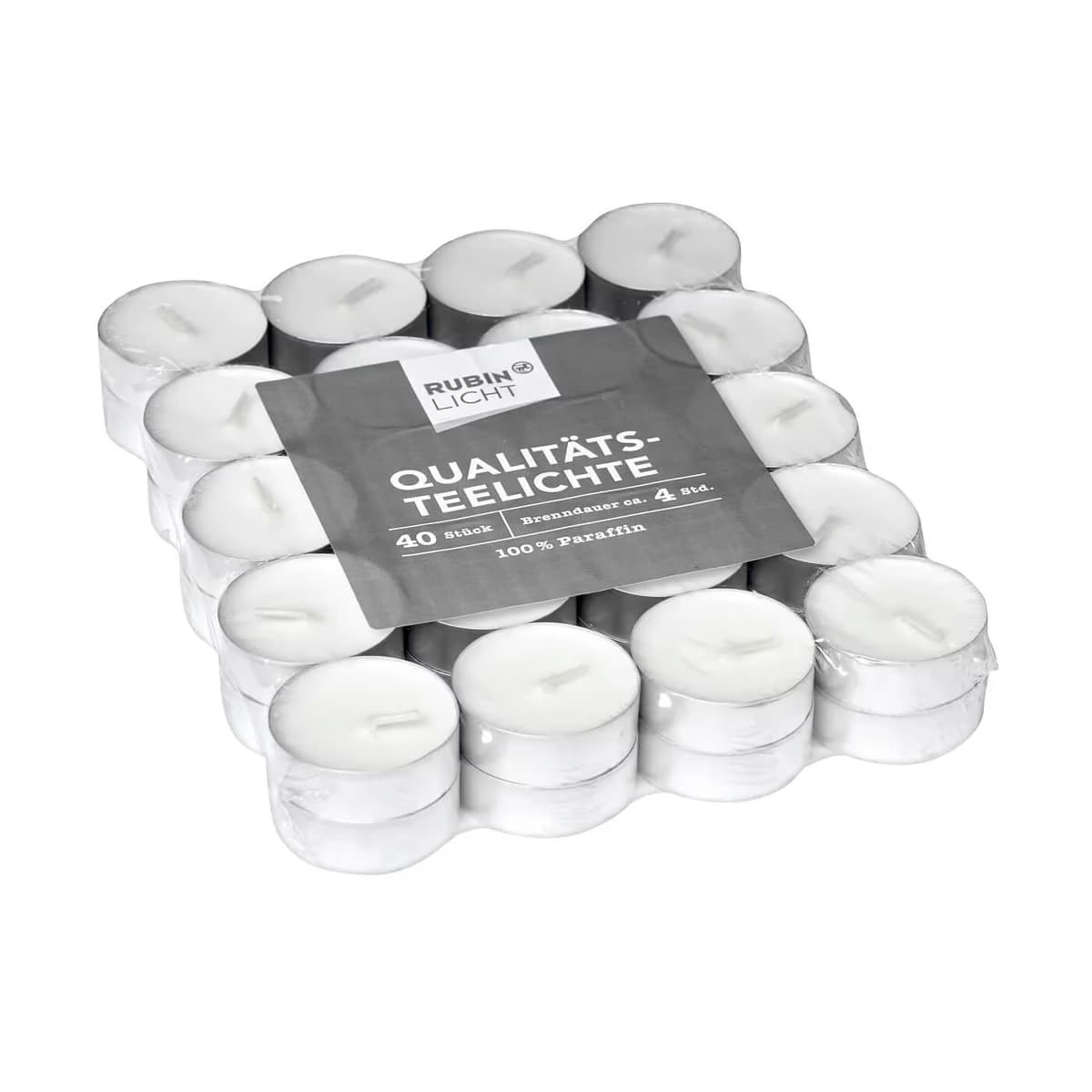 Rubin Licht Tealight Beyaz, 40'lı