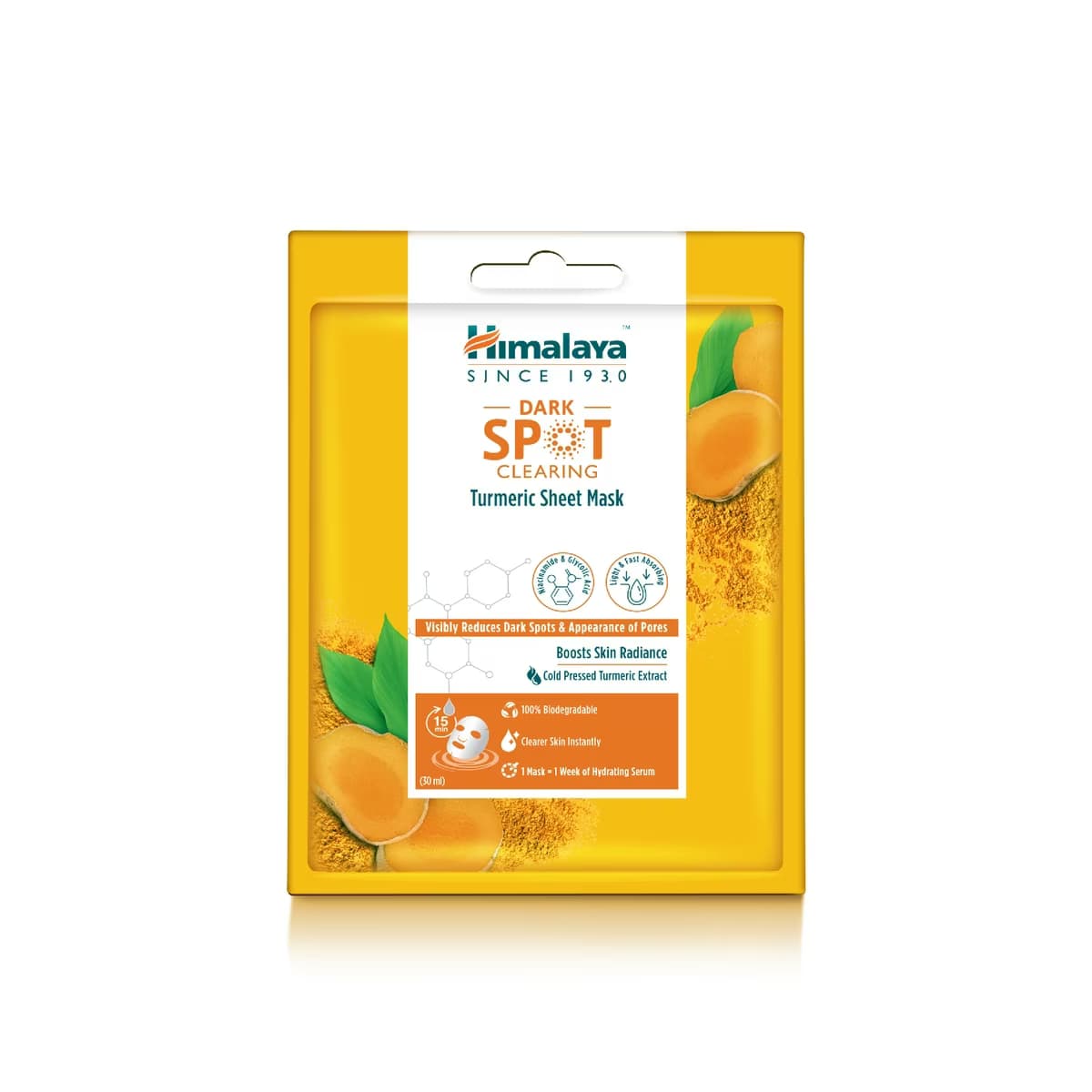 Himalaya Leke Karşıtı Zerdeçal Özlü Kağıt Maske 30 ml - Gratis