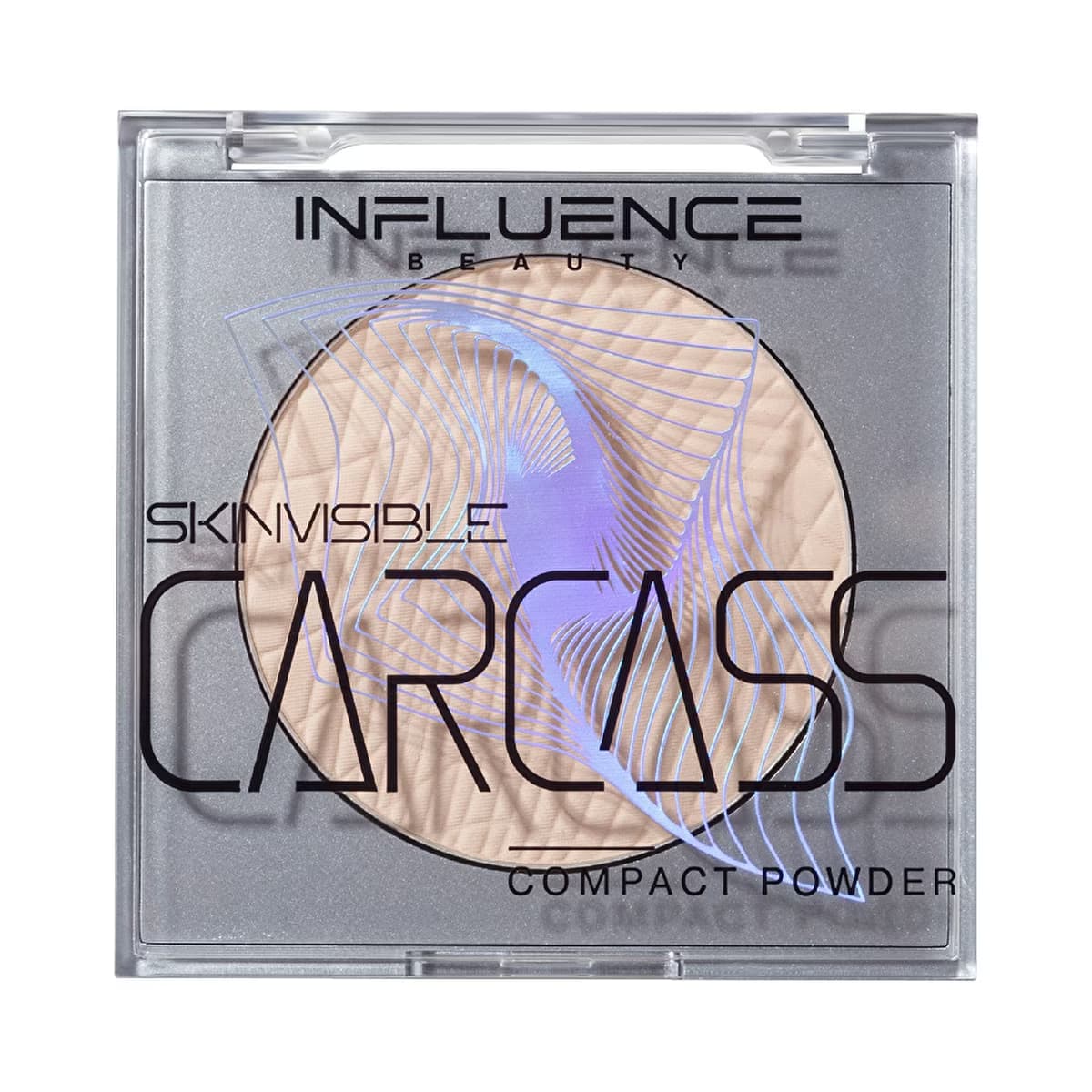 Influence Beauty Compact Powder Skinvisible Carcass Pudra 01 Porcelain Beige - Lightweight Compact Powder with Satin Finish - Gratis