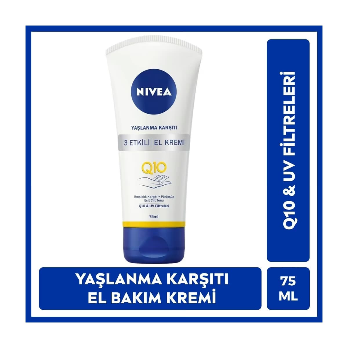 Nivea Q10 Yaşlanma ve Kırışıklık Karşıtı 3 Etkili El Bakım Kremi 75 ml - Gratis
