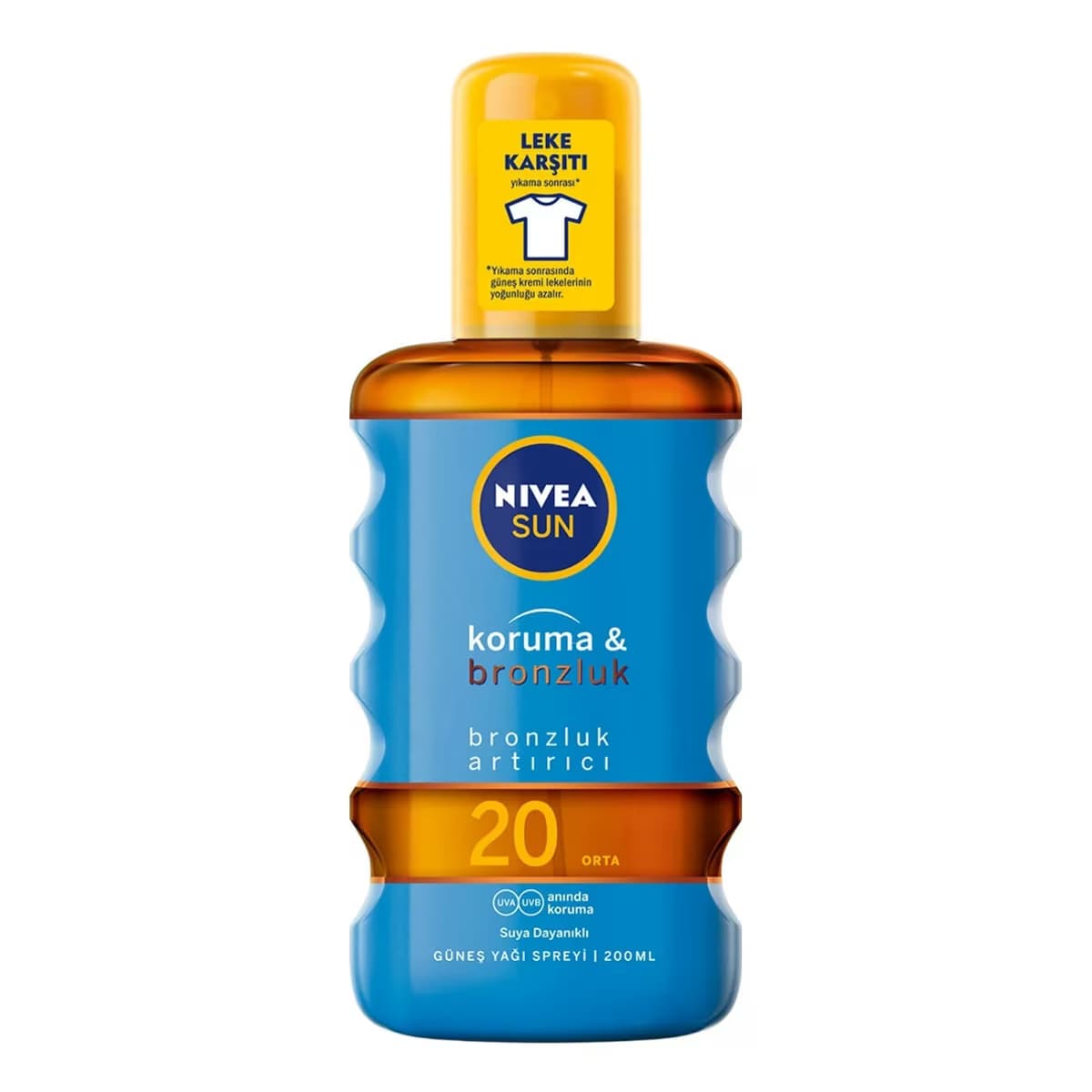 Nivea Sun Koruma ve Bronzluk Güneş Yağı Spreyi SPF 20 Orta Güneş Koruması ve Doğal Bronzlaştırıcı 200 ml