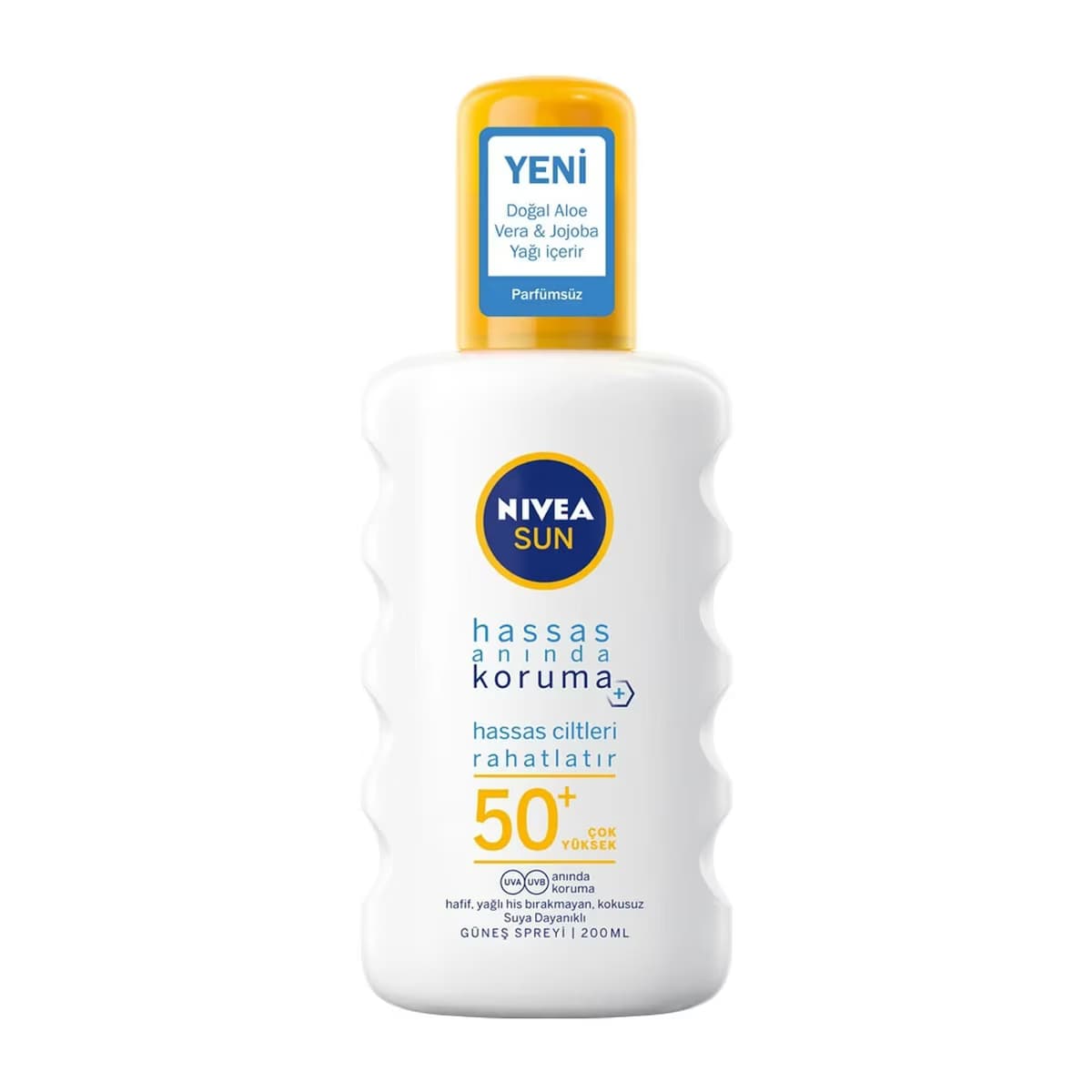 Nivea Sun Ultra Hassas Anında Koruma Güneş Spreyi SPF 50+ Çok Yüksek Güneş Koruyucu, Suya Dayanıklı, Hassas Ciltler 200 ml
