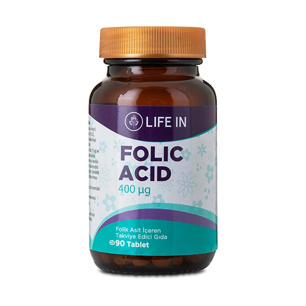 Life In Folik Asit İçeren Takviye Edici Gıda 90 Tablet 400mg - Gratis
