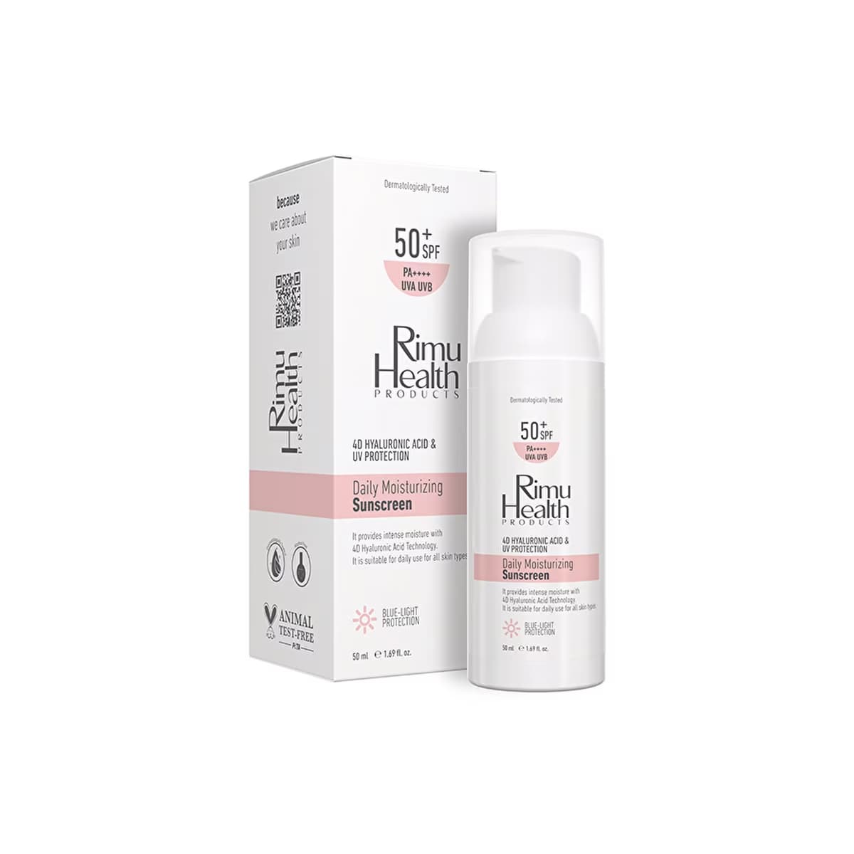 Rimu Health Tüm Cilt Tiplerine Uygun Yoğun Nemlendiricili Günlük Güneş Kremi 50 ml (Hyaluronic Acid) - Gratis