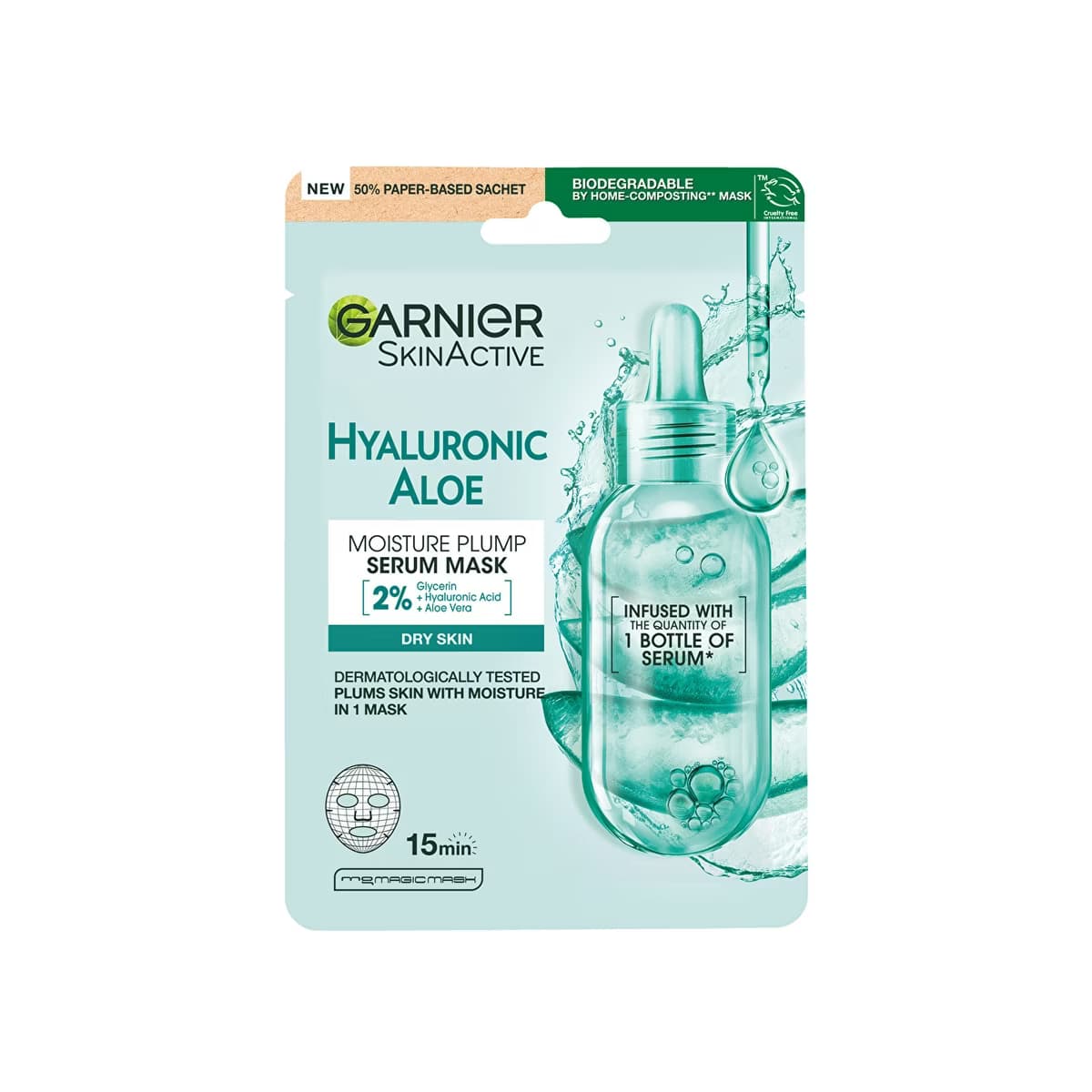 Garnier Hyalüronik Aloe Tazeleyici Kağıt Yüz Maskesi - Gratis