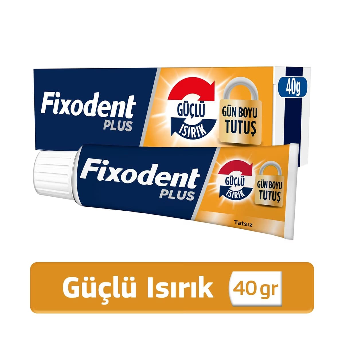 Fixodent Plus Güçlü Isırık Tatsız Tam ve Kısmi Protez Yapıştırıcı Krem 40 gr - Gratis