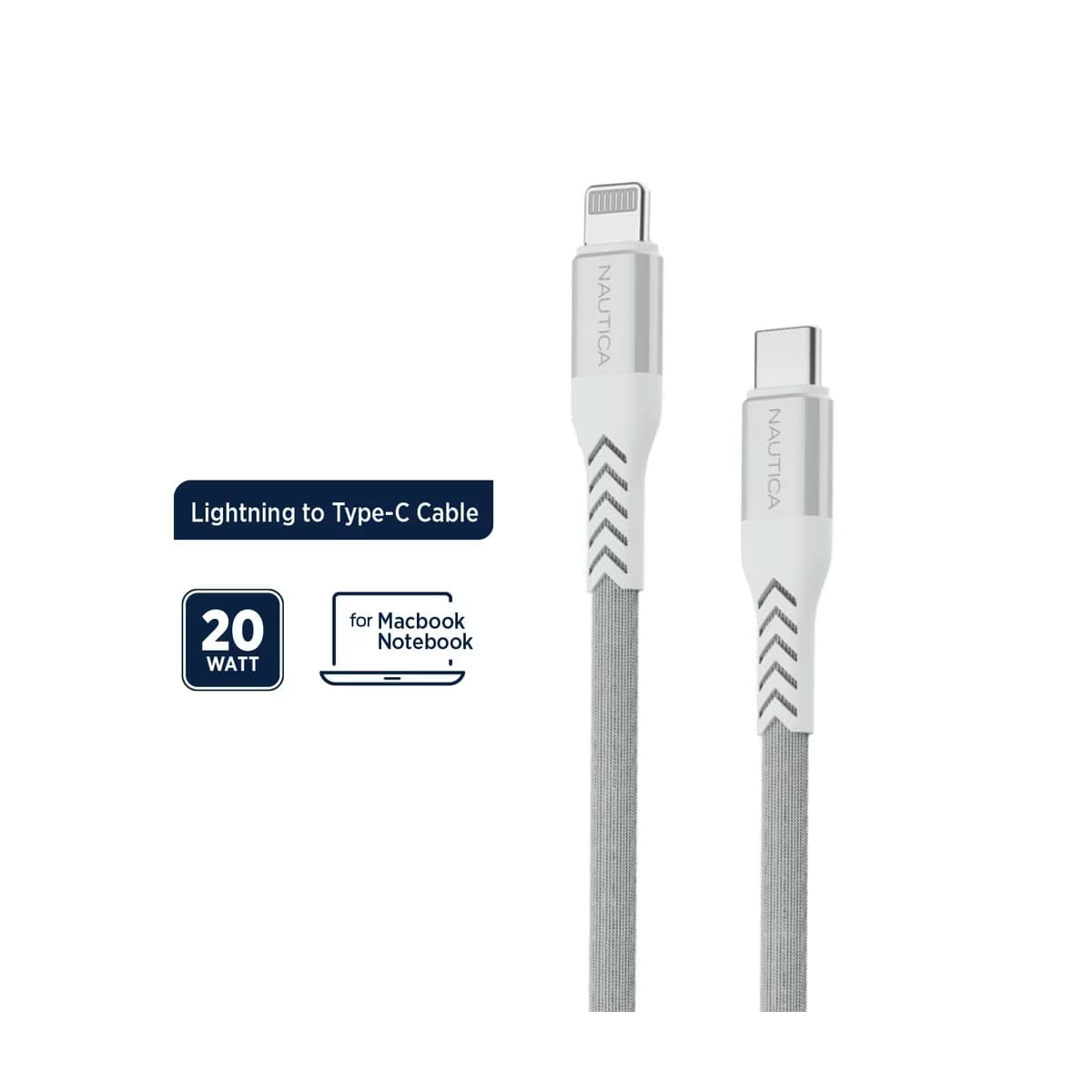 Nautica C420 Lightning Beyaz Şarj Kablosu - Gratis