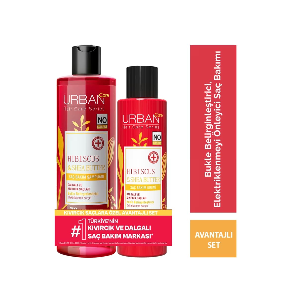 Urban Care Hibiscus & Shea Butter Saç Bakım Şampuanı 350 ml + Saç Bakım Kremi 250 ml - Gratis