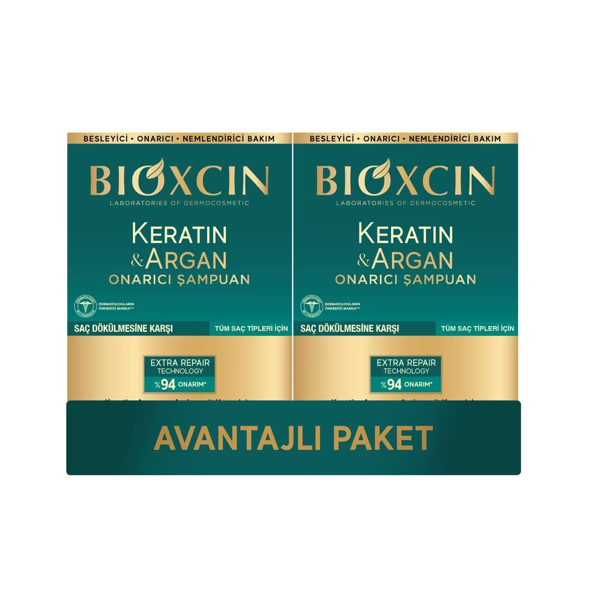 Bioxcin Keratin & Argan Onarıcı Şampuan 300 ml x 2 - Gratis