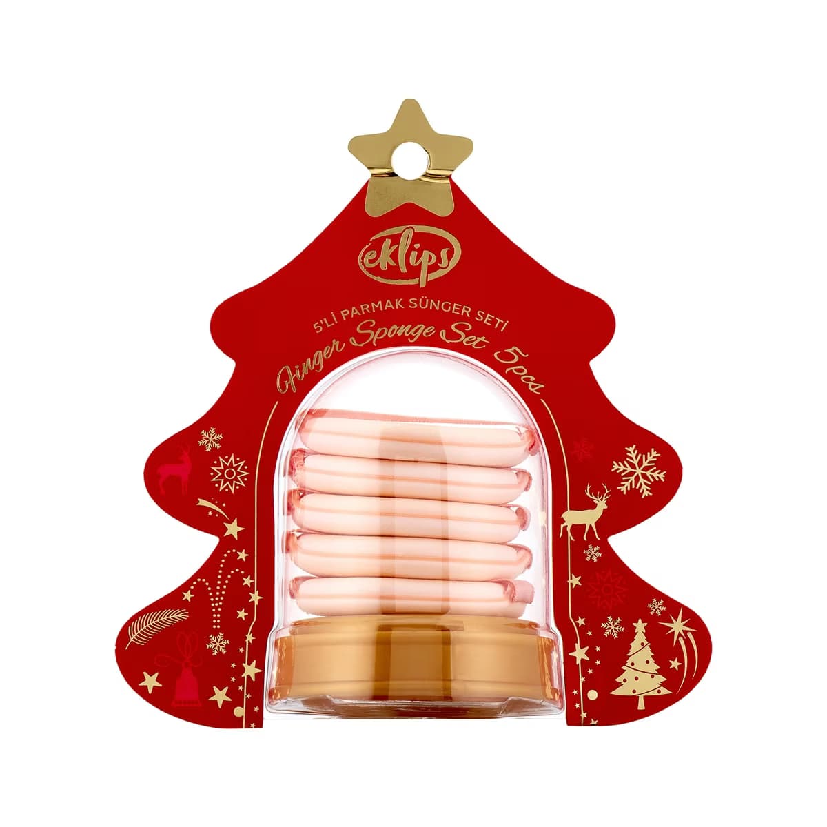 Eklips 5'li Yılbaşı Parmak Sünger Seti - Gratis