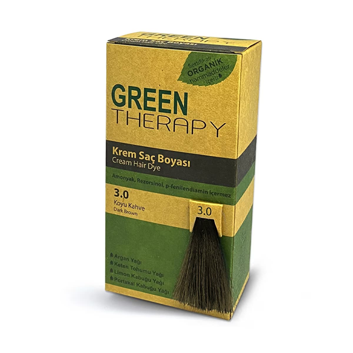 Green Therapy Krem Saç Boyası 3.0 Koyu Kahve - Gratis