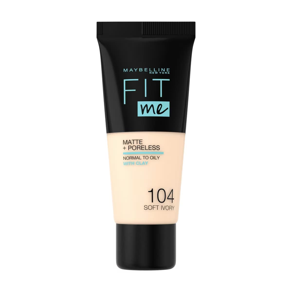 Maybelline New York Fit Me Matte+Poreless Fondöten 104 Soft Ivory - Gratis