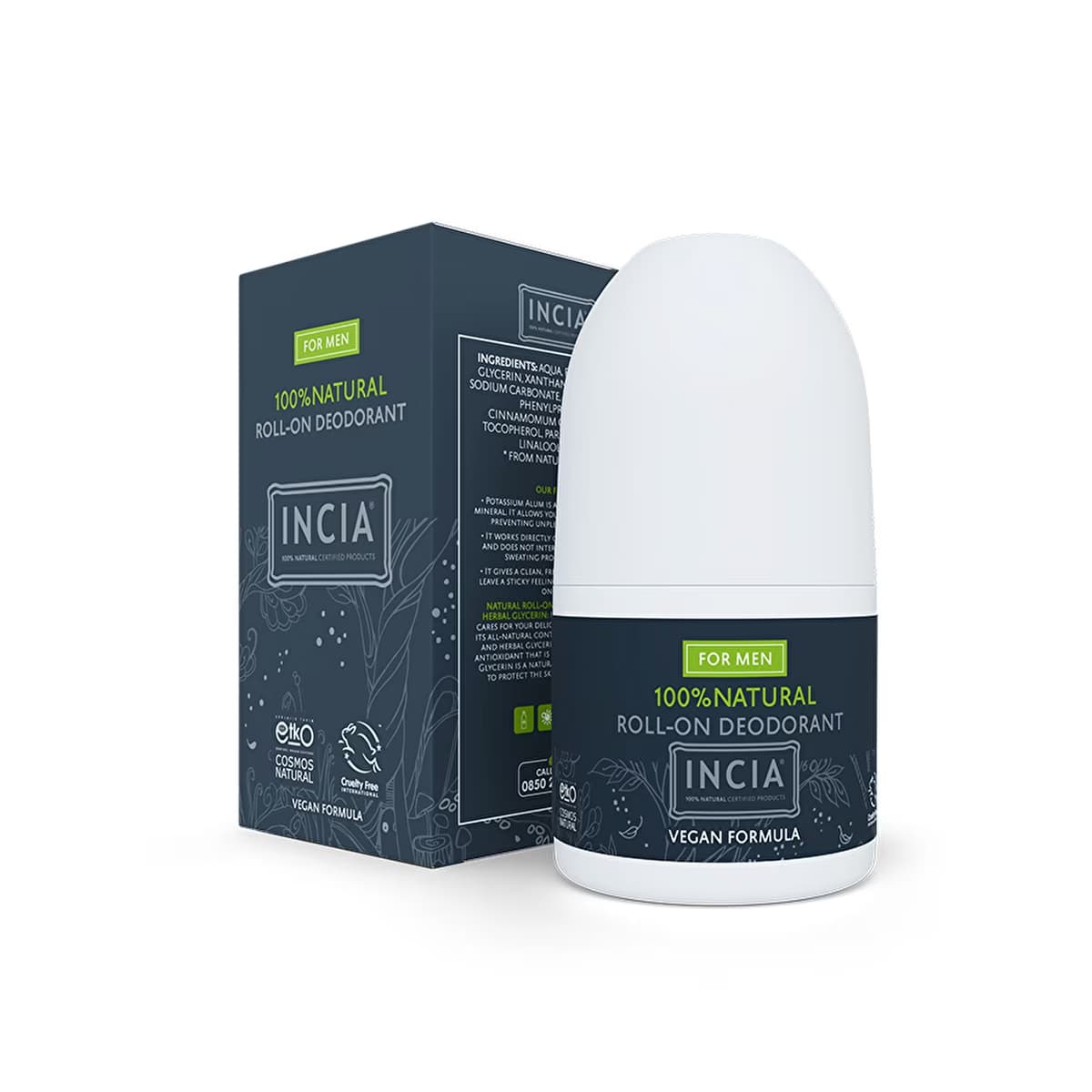 Incia Doğal Roll-On Deodorant Erkekler İçin 50 ml - Gratis