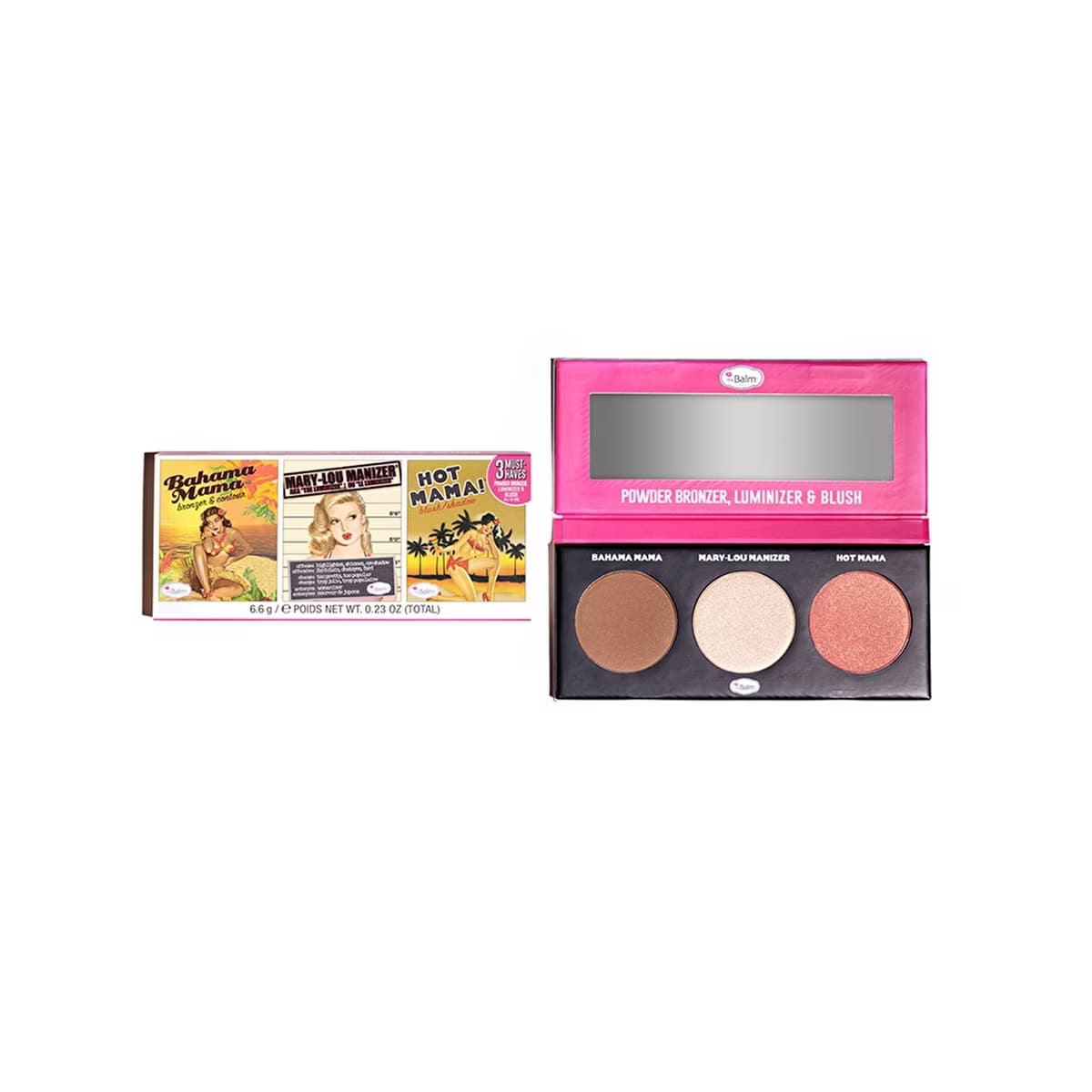 theBalm Powder Trio Yüz Paleti Hot Mama, Bahama Mama, Mary-Lou Manizer - Gratis