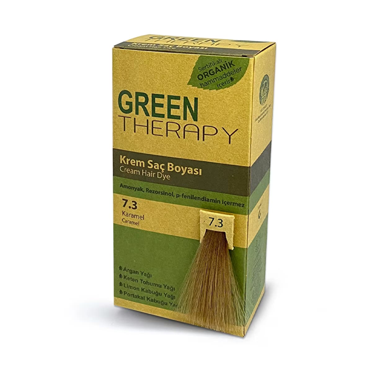 Green Therapy Krem Saç Boyası 7.3 Karamel - Gratis