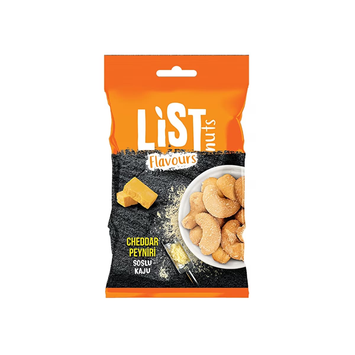 List Nuts Flavours Cheddar Peyniri Soslu Kaju 30 gr - Gratis